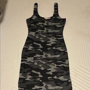 Bear Dance Gray Camouflage Maxi Dress
